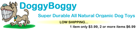 Doggy Boggy Super Durable All Natural Organic Dog Toys